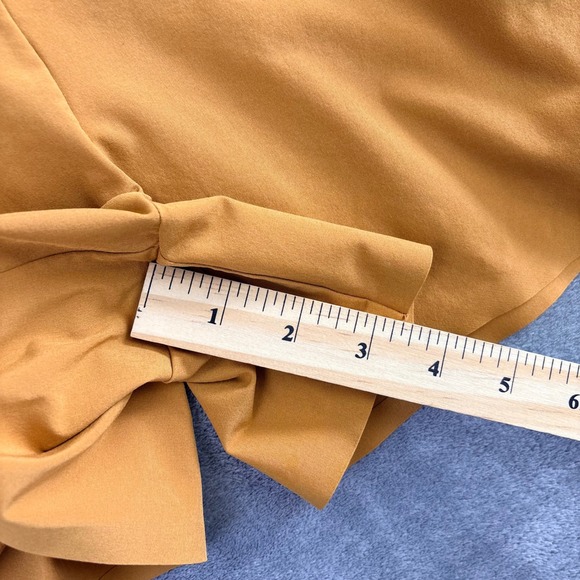 ATHLETA Marlow Tuscan Gold V-Neck Lightweight Dress Romper Tie Waist Pockets - Picture 9 of 11